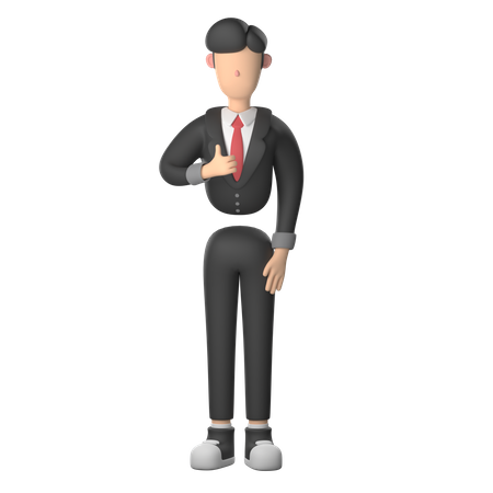 Businessman Showing Thumbs Up 3D Illustration