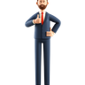 businessman showing thumbs up emoji 3d