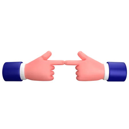 Businessman shy hand gesture  3D Icon