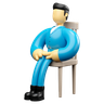 businessman sit on chair graphics