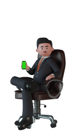 Businessman siting  3D Illustration