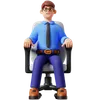 Businessman Sitting on Office Chair