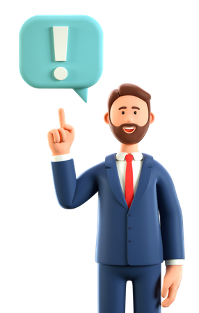 Businessman solving problem  3D Icon
