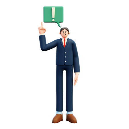 Businessman Solving Problem  3D Icon