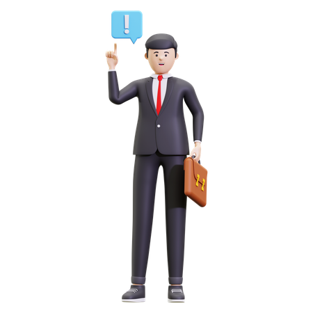 Businessman Solving Problem  3D Icon