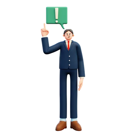 Businessman Solving Problem  3D Illustration