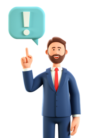 Businessman solving problem  3D Illustration