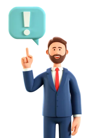 Businessman solving problem  3D Illustration