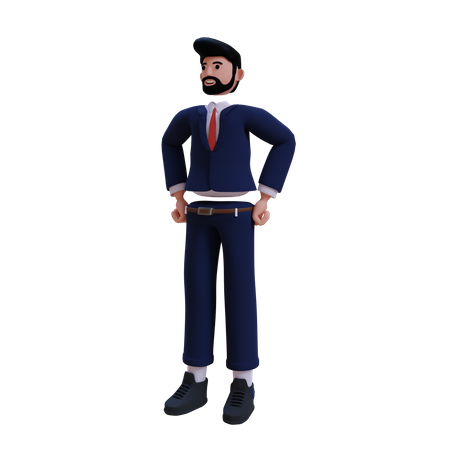 Businessman standing  3D Illustration