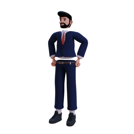 Businessman standing  3D Illustration