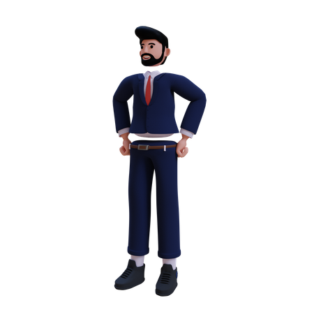 Businessman standing 3D Illustration