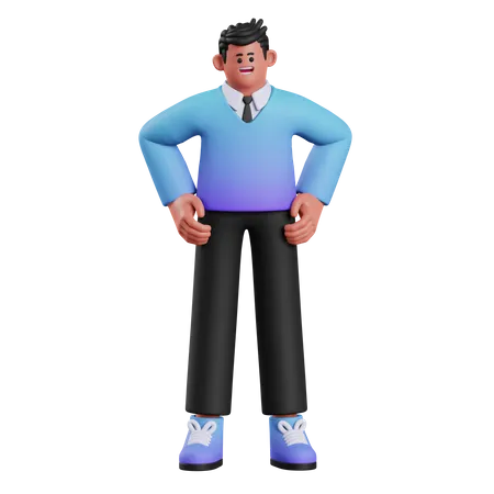 Businessman Standing  3D Illustration