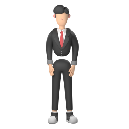 Businessman Standing 3D Illustration