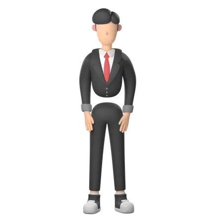 Businessman Standing 3 D Character Illustration 3D Illustration