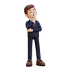 Businessman Standing And Giving Thinking Pose
