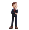 Businessman Standing And Thinking