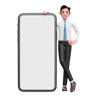 businessman with phone symbol