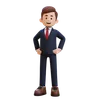 Businessman Standing While Hand On Hip