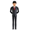 Businessman Standing While Putting Hands Back