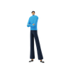 3d for businessman standing pose