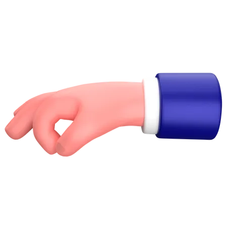 Businessman take pinch hand gesture  3D Icon