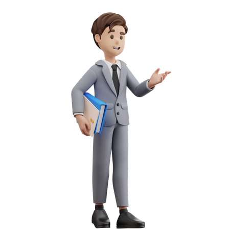 Businessman Talking  3D Illustration