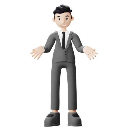 Businessman talking with someone  3D Illustration