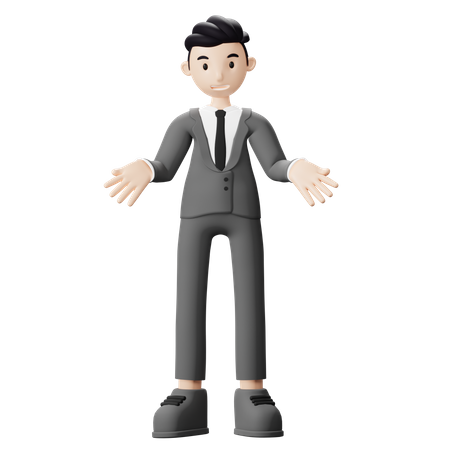 Businessman talking with someone  3D Illustration