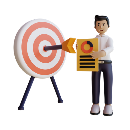 Businessman Target  3D Icon