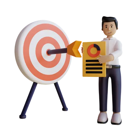 Businessman Target  3D Illustration