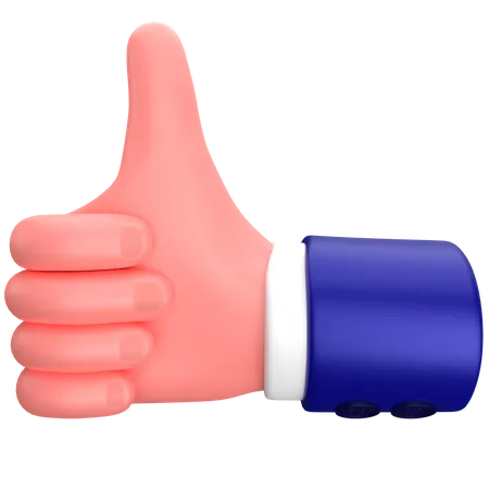 Businessman Thumb Up Hand Gesture 3 D Illustration 3D Icon