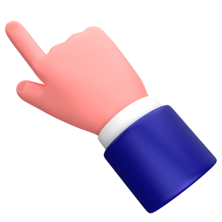 Businessman touching hand gesture  3D Icon