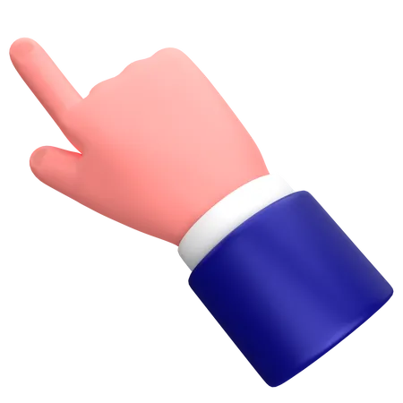 Businessman touching hand gesture  3D Icon