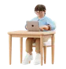 Businessman Typing On Laptop