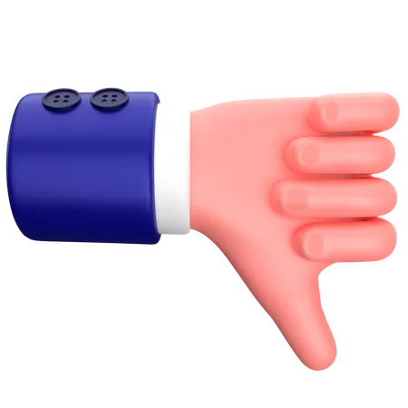 Businessman unlike hand gesture 3D Icon