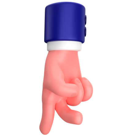 Businessman walk finger hand gesture  3D Icon