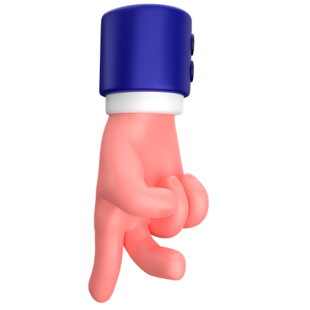 Businessman walk finger hand gesture 3D Icon