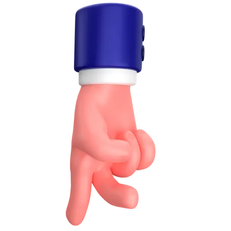 Businessman walk finger hand gesture 3D Icon