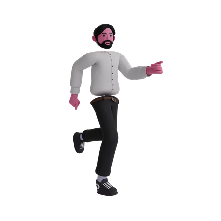 Businessman walking  3D Illustration