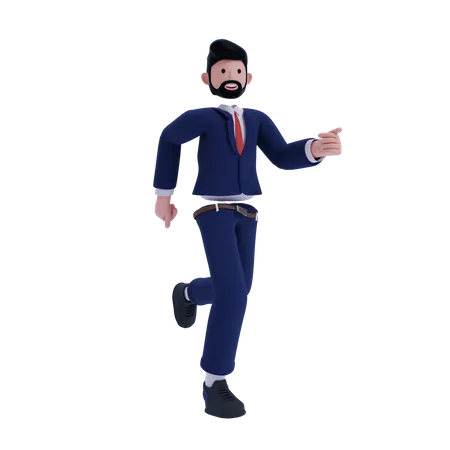 Businessman walking 3D Illustration