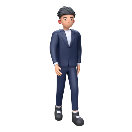 Businessman walking 3D Illustration