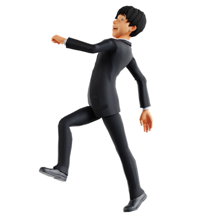 Businessman Walking With Confident  3D Illustration