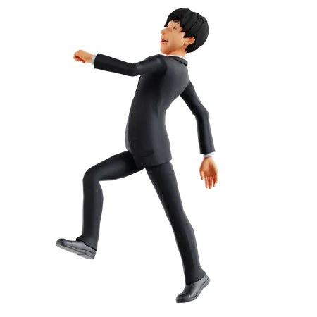 Businessman Walking With Confident  3D Illustration