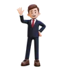 Businessman Waving Hand