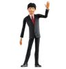 Businessman Waving Hand