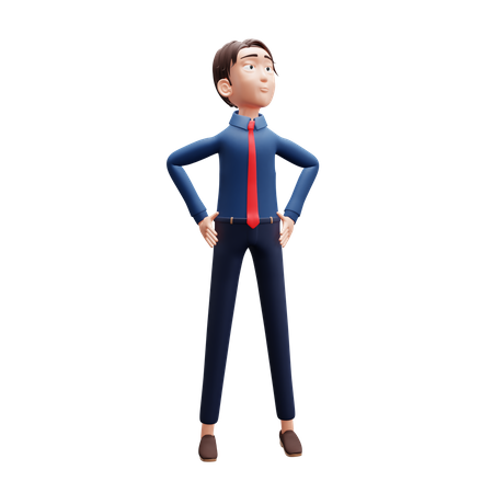 Businessman Winner  3D Illustration