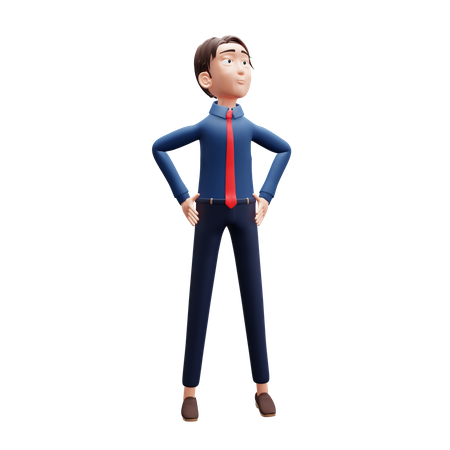 Businessman Winner 3D Illustration
