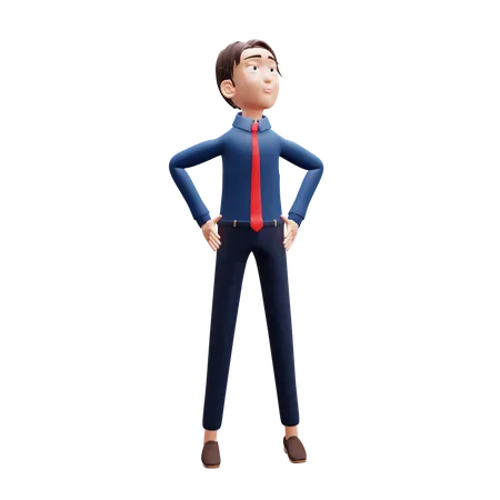 Businessman Winner 3D Illustration