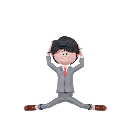 Businessman With Disappointed Pose  3D Icon