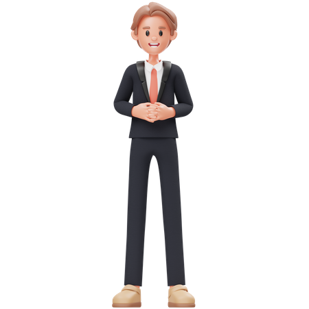 Businessman with Folding Arms pose  3D Icon
